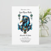 Horus is de Egyptische valkengod. Kaart (Staand voorkant)