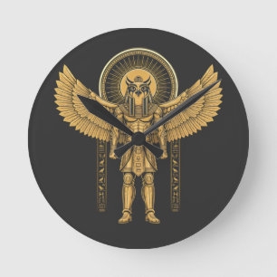 Horus met Zonneschijf  Ronde Klok