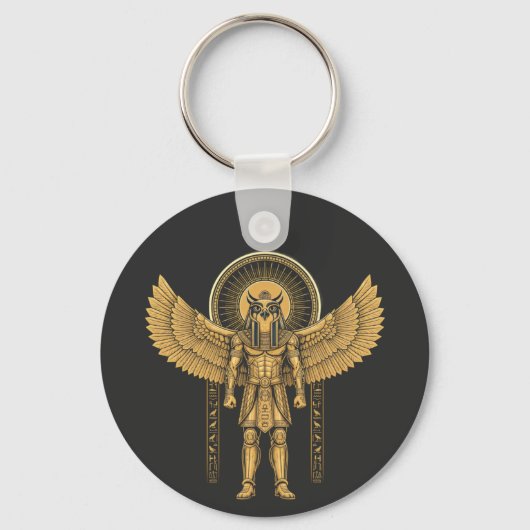 Horus met Zonneschijf Sleutelhanger (Voorkant)