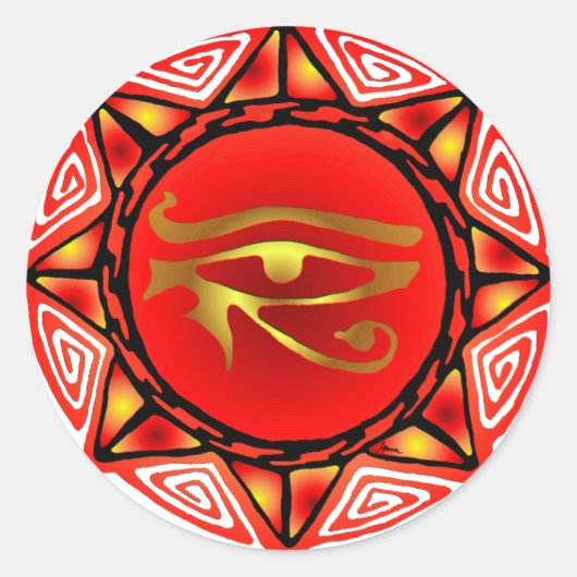 Horus Storm Ronde Sticker (Voorkant)