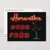 Horwaths, Elmwood Pk. Il. Carte postale Neon vinta (Devant / Derrière)