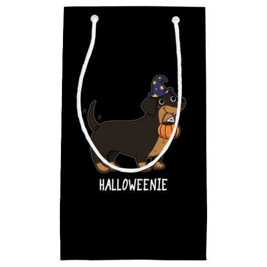 Horweenie Funny Sause Dog Pun Dark BG Klein Cadeauzakje (Voorkant)