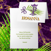 HOSANNA Palm Sunday Kaart