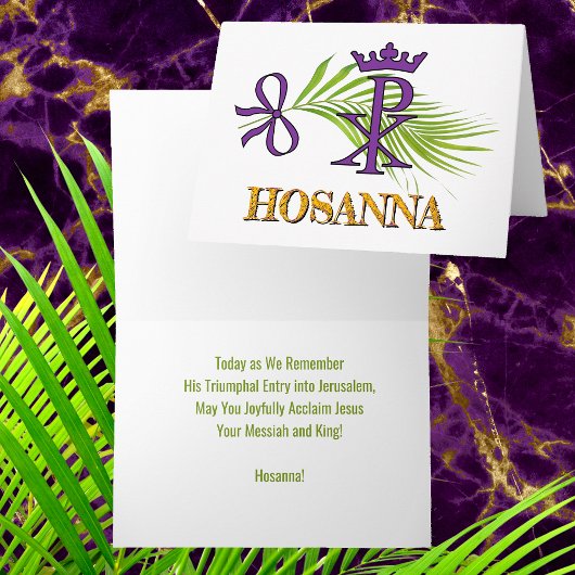 HOSANNA Palm Sunday Kaart