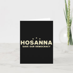 Hosanna red onze democratie Christelijke anti-Trum Kaart