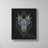 HOSE OF THE DRAGON Balerion Skull Diamond Crest Canvas Afdruk (Voorkant)