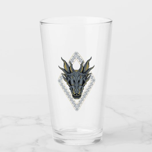 HOSE OF THE DRAGON Balerion Skull Diamond Crest Glas (Voorkant)
