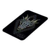 HOSE OF THE DRAGON Balerion Skull Diamond Crest Magneet (Linkerzijde)