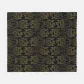 HOSE OF THE DRAGON Gold Filigree Dragon Pattern Fleece Deken (Voorkant (Horizontaal))