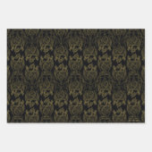 HOSE OF THE DRAGON Gold Filigree Dragon Pattern Inpakpapier Vel (Voorkant 3)