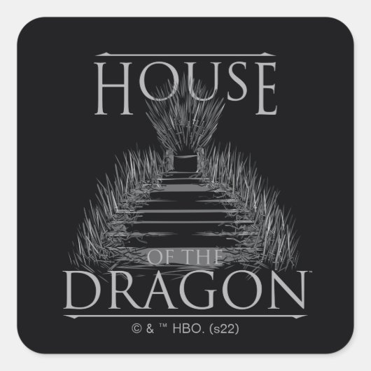 HOSE OF THE DRAGON | Iron Throne Graphic Vierkante Sticker (Voorkant)