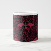 HOSE OF THE DRAGON Red Dragon Filigree Pattern Extra Grote Beker (Voorkant)
