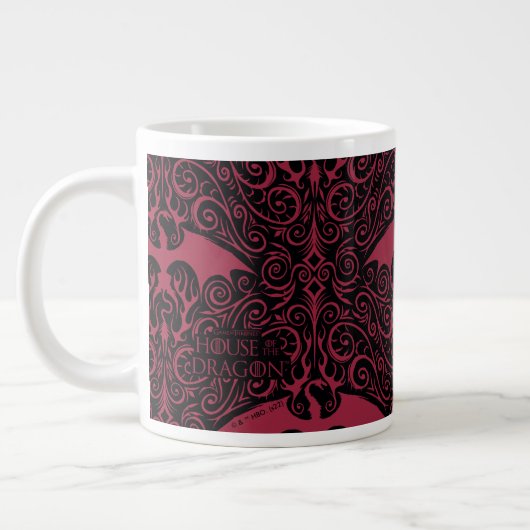 HOSE OF THE DRAGON Red Dragon Filigree Pattern Extra Grote Beker (Links)