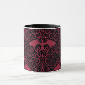 HOSE OF THE DRAGON Red Dragon Filigree Pattern Mok (Midden)