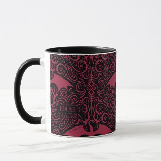 HOSE OF THE DRAGON Red Dragon Filigree Pattern Mok (Links)
