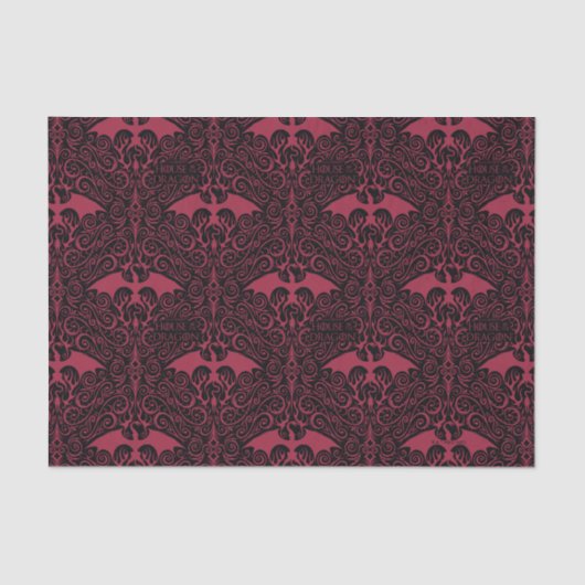 HOSE OF THE DRAGON Red Dragon Filigree Pattern Tissuepapier (Voorkant)