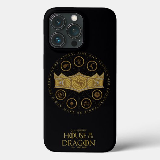 HOSE OF THE DRAGON Seven Kingdoms Crown Graphic Case-Mate iPhone Case (Achterkant)