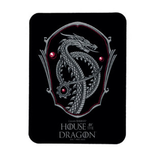 HOSE OF THE DRAGON   Silver Dragon Crest Magneet