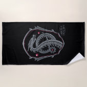 HOSE OF THE DRAGON | Silver Dragon Crest Strandlaken (Voorkant)