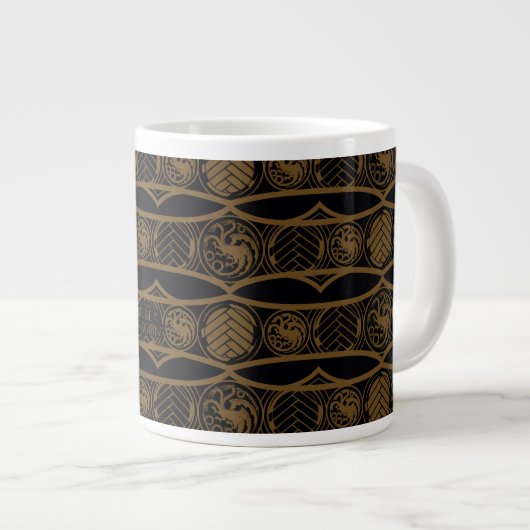 HOSE OF THE DRAGON | Targaryen Stripe Pattern Extra Grote Beker (Voorkant rechts)