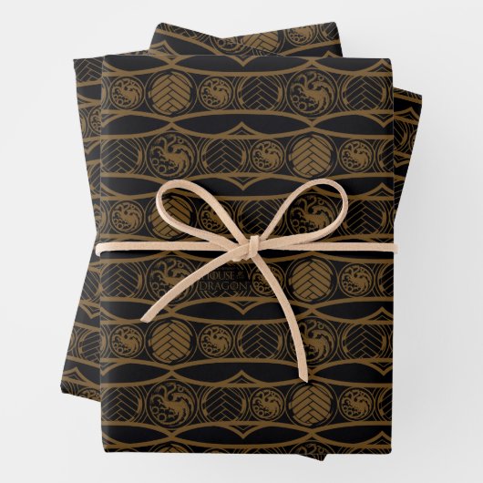 HOSE OF THE DRAGON | Targaryen Stripe Pattern Inpakpapier Vel (In situ)