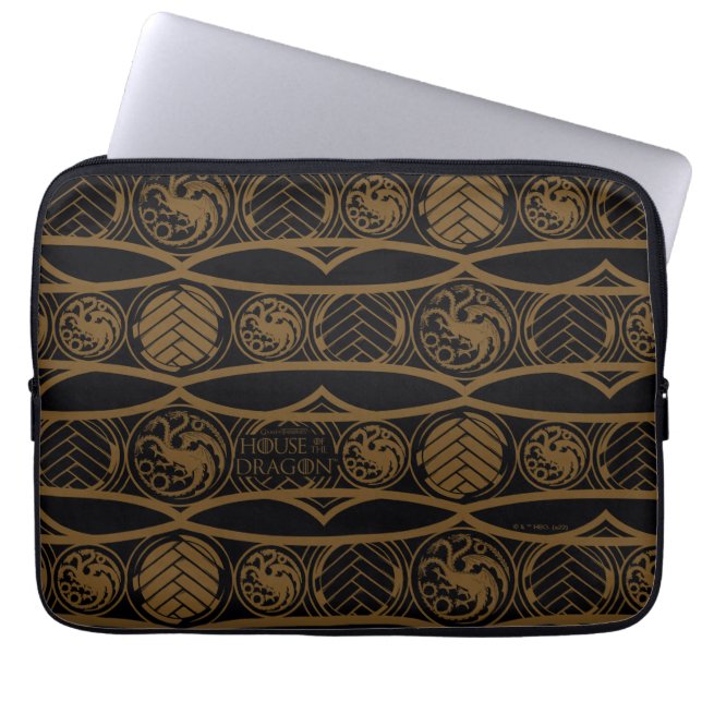 HOSE OF THE DRAGON | Targaryen Stripe Pattern Laptop Sleeve (Voorkant)