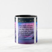 Hosea 11:10 KJV Bible Verse Pic Mug Deux Tons (Centre)