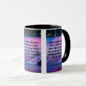 Hosea 11:10 KJV Bible Verse Pic Mug Deux Tons (Devant droit)