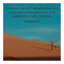 Hosea 2:14 KJV Wall Art – Desert Faith Collection