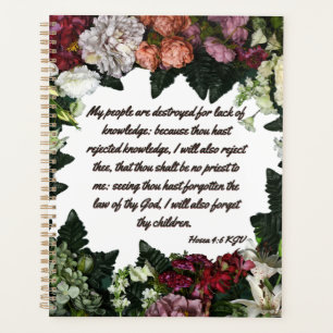 Hosea 4:6 Bible Verse Calendrier Planificateur