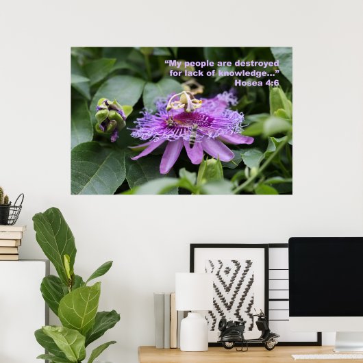 Hosea 4:6 Poster des écritures (Bureau à domicile)
