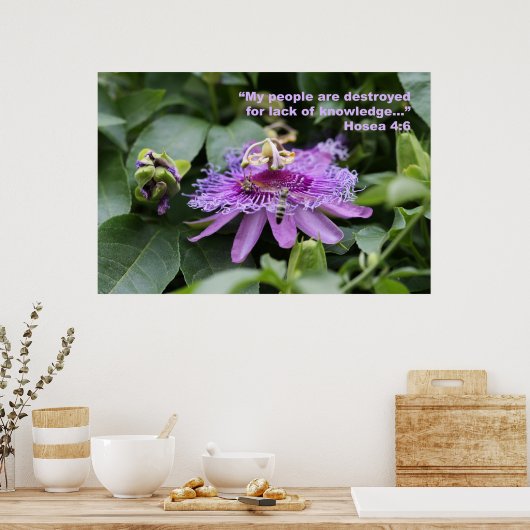 Hosea 4:6 Poster des écritures (Cuisine)