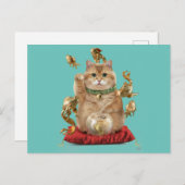 Hosico Maneki-neko Briefkaart (Voorkant / Achterkant)