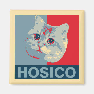 Hosico - Red Blue Illustration Magneet