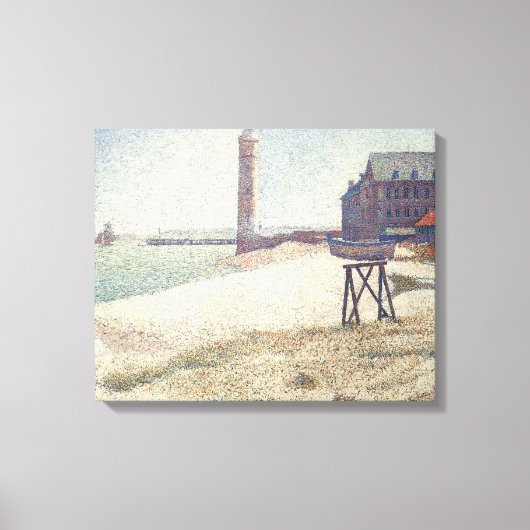 Hospice and Lighthouse, Honfleur van Georges Seura Canvas Afdruk (Voorkant)