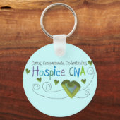 Hospice CNA Green Hearts Sleutelhanger (Voorkant)