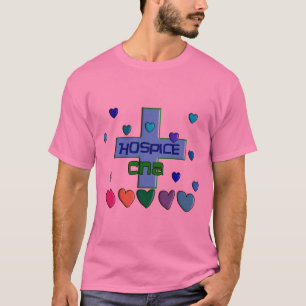 Hospice CNA Multi Hearts Design T-shirt