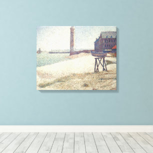 Hospice en vuurtoren, Honfleur door Georges Seurat Canvas Afdruk