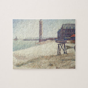 Hospice en vuurtoren, Honfleur door Georges Seurat Legpuzzel