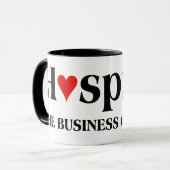 Hospice is een zaak van zorg voor anderen mok (Voorkant links)