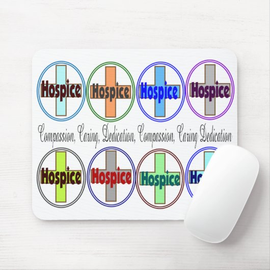 Hospice Mousepad—unieke en heldere kleuren Muismat (Met muis)