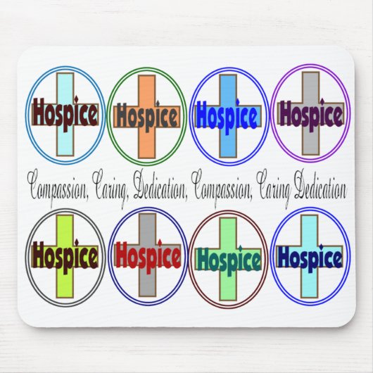 Hospice Mousepad—unieke en heldere kleuren Muismat (Voorkant)