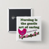 Hospice Nurse Vierkante Button 5,1 Cm (Voorkant /achterkant)