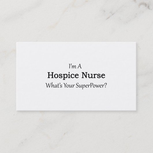 Hospice Nurse Visitekaartje (Voorkant)