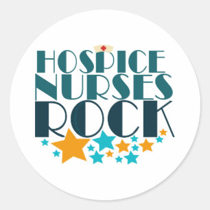 Hospice Nurses Rock Ronde Sticker