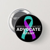 Hospice & Palliative Care Advocate Black Button (Voorkant /achterkant)