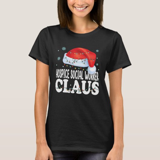 Hospice Social Worker Claus Christmas Matching Co T-shirt (Voorkant)