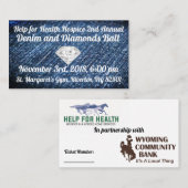 Hospice Ticket Denim en Diamonds (Voorkant / Achterkant)