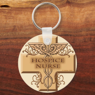 Hospice Verpleegkundige Caduceus Sleutelhanger