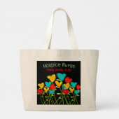 Hospice Verpleegkundige Harten Grote Tote Bag (Achterkant)
